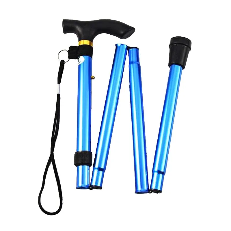 Trekking Poles Walking Stick Telescopic Baton Trekking Poles Folding Cane Crutches Pole Unisex E