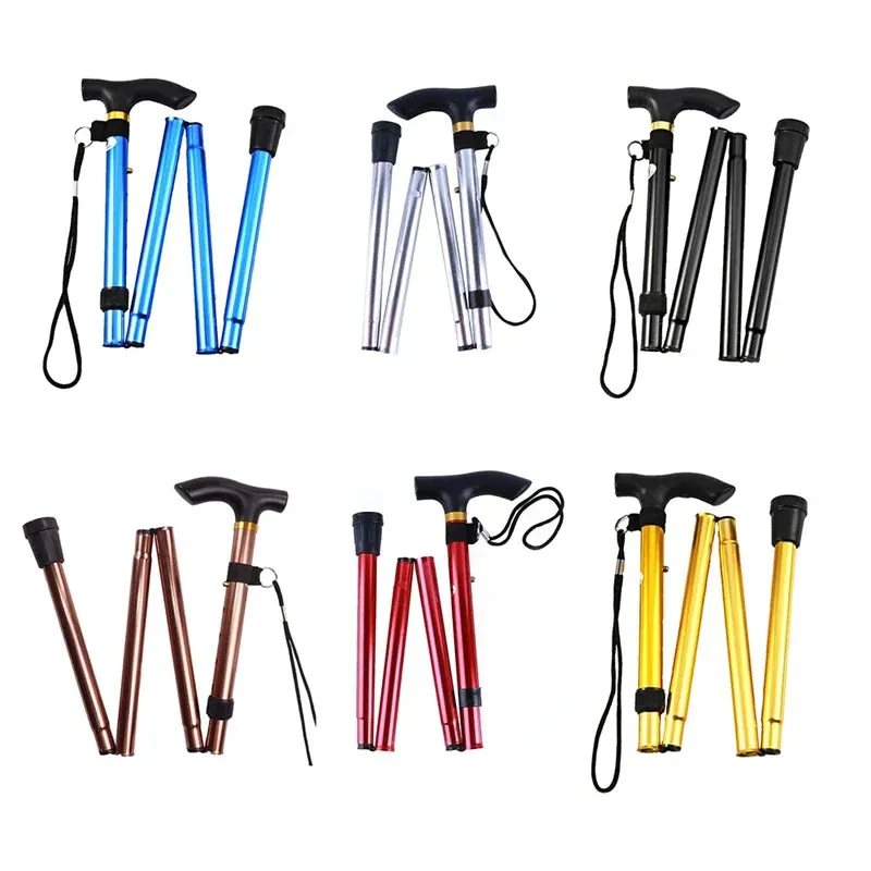 Trekking Poles Walking Stick Telescopic Baton Trekking Poles Folding Cane Crutches Pole Unisex E