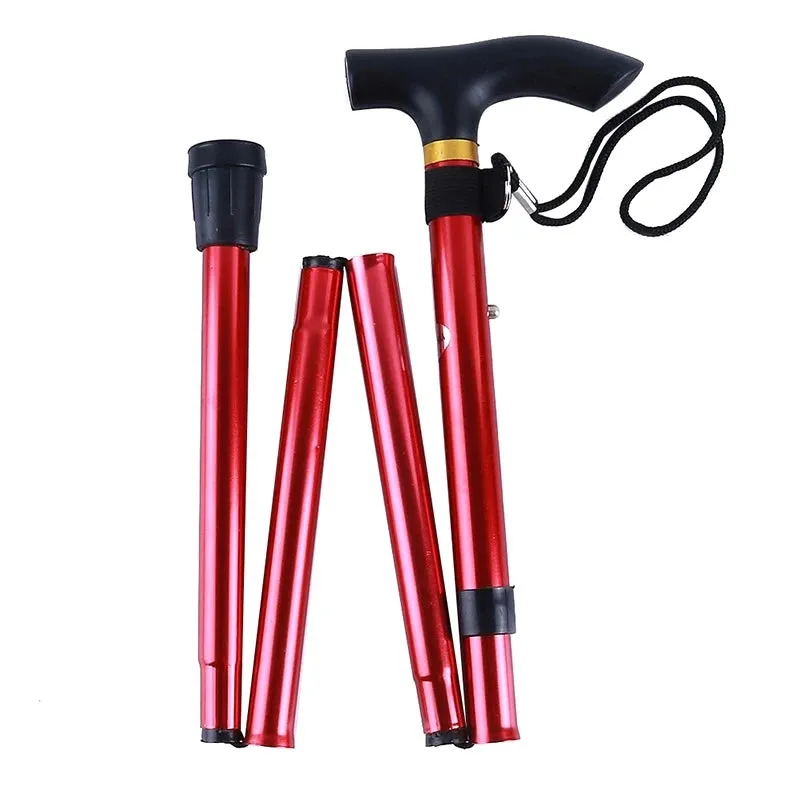 Trekking Poles Walking Stick Telescopic Baton Trekking Poles Folding Cane Crutches Pole Unisex E