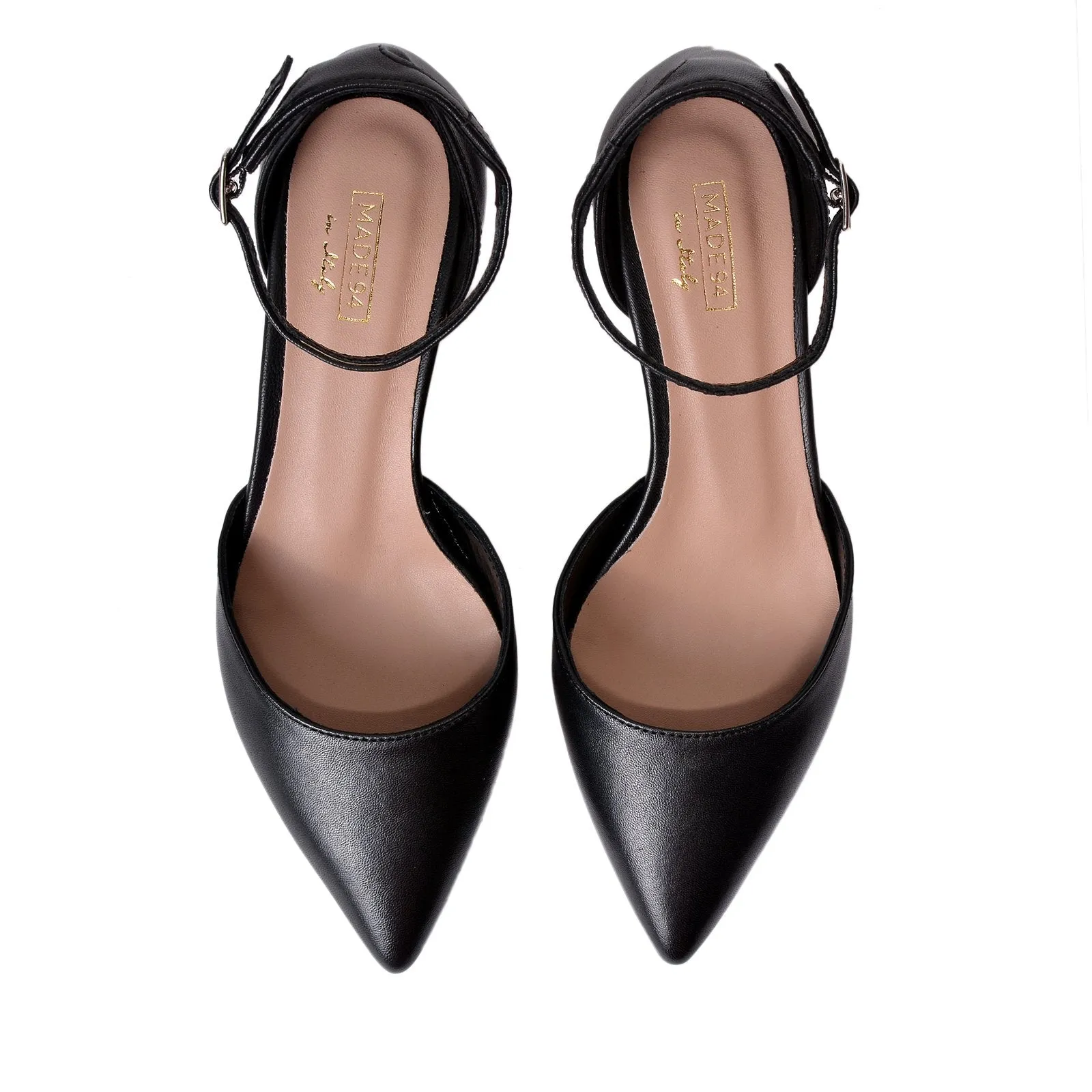 Viki Black Nappa Leather Shoes