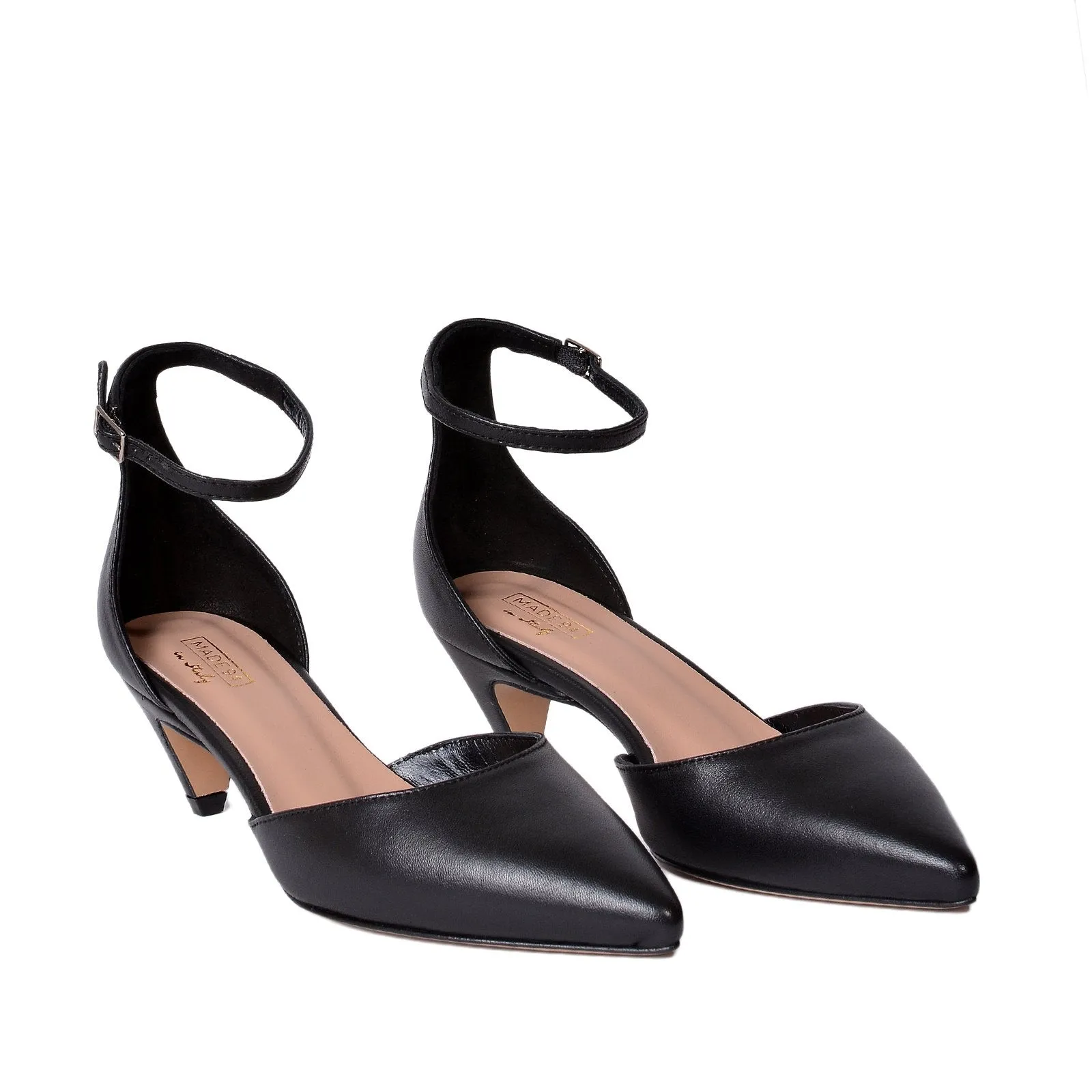 Viki Black Nappa Leather Shoes