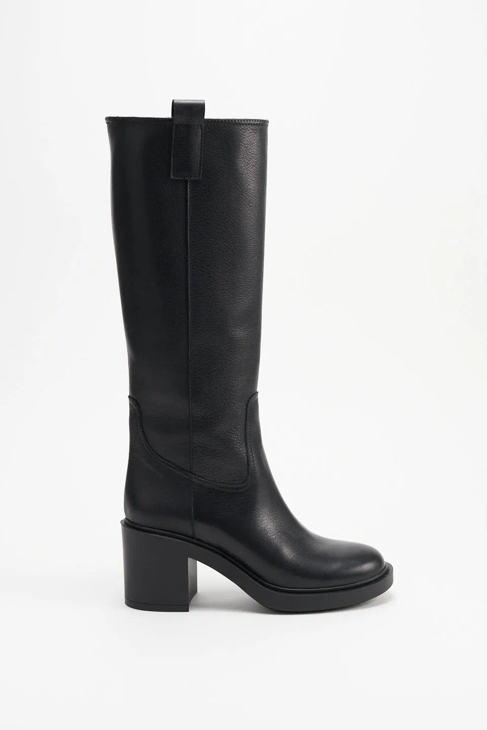 Vitello Black High Boots