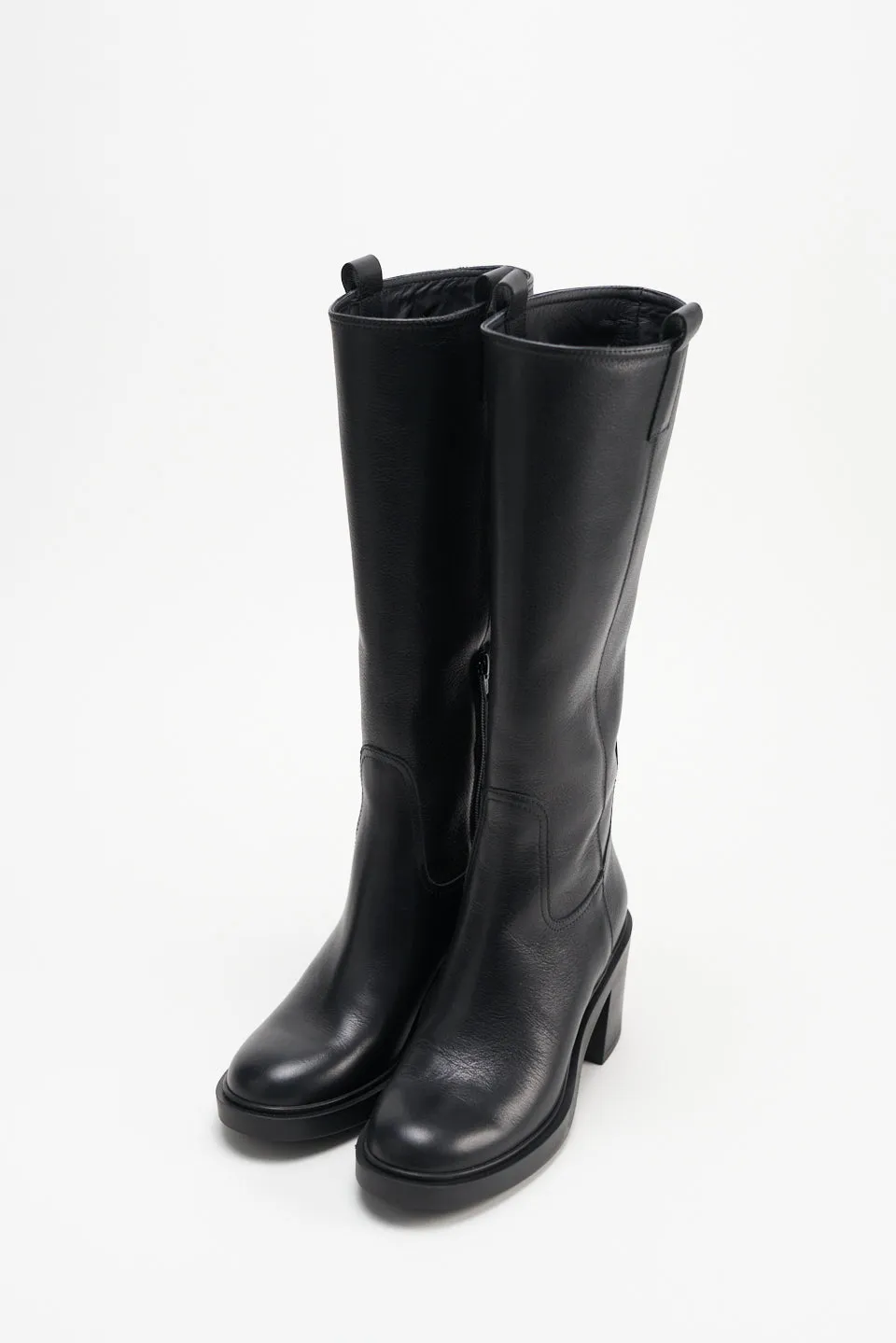 Vitello Black High Boots