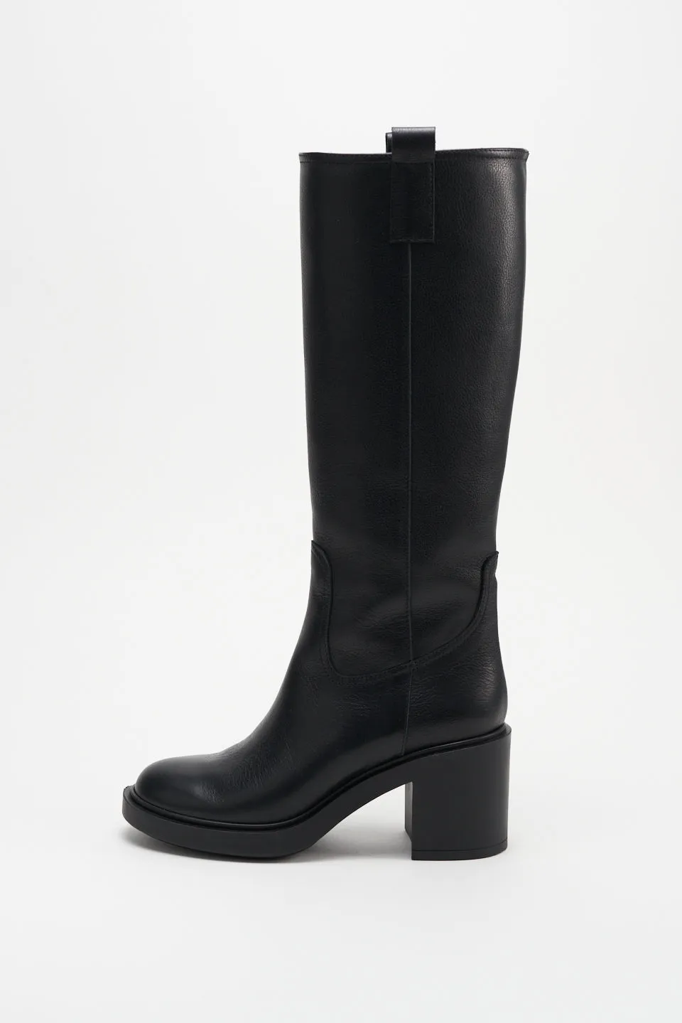 Vitello Black High Boots