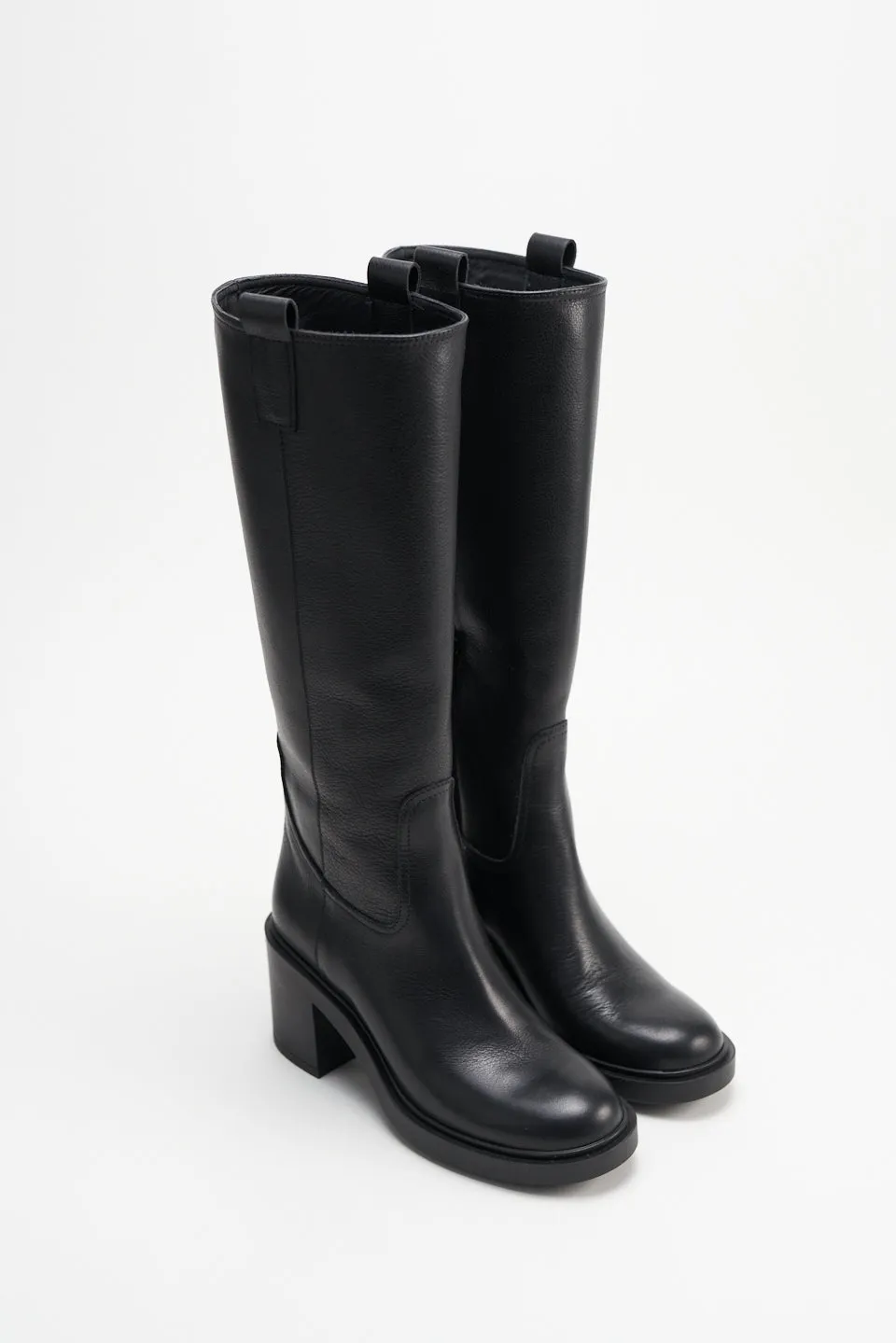 Vitello Black High Boots