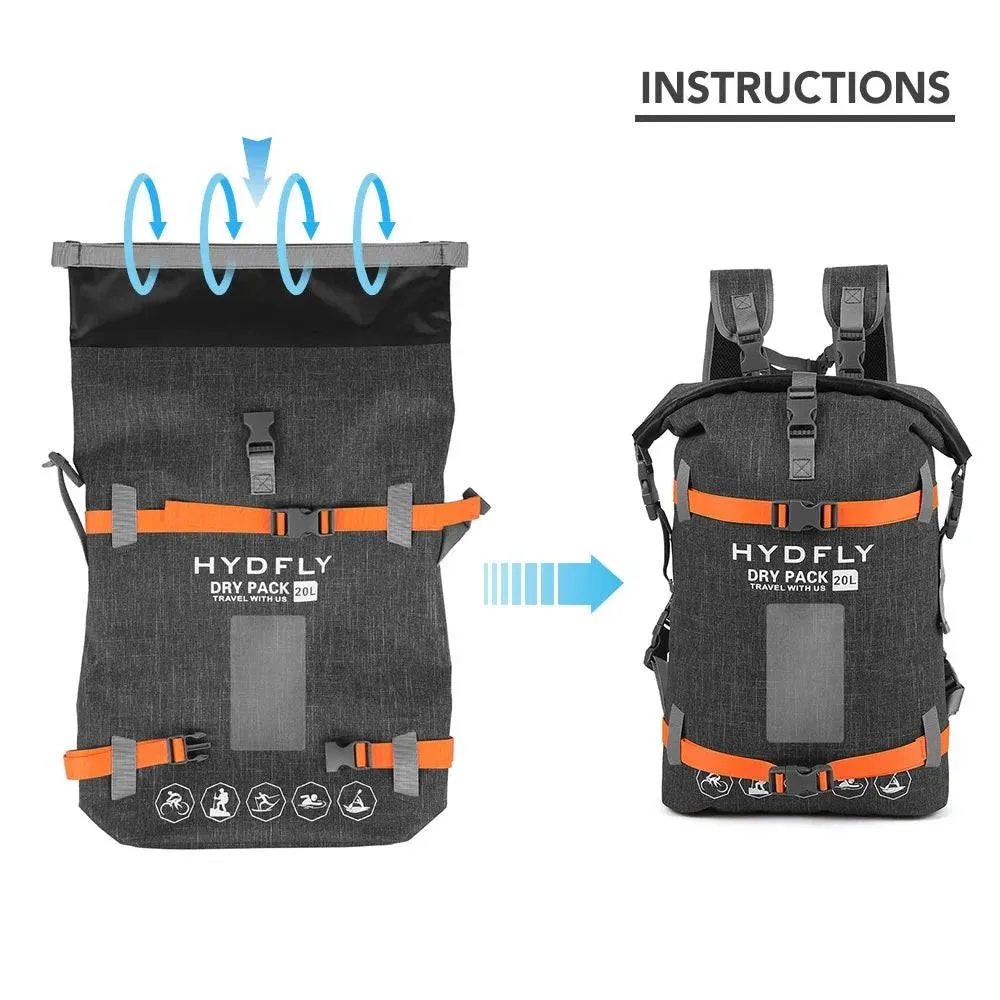 Waterproof Dry Bag Pack Sack 10L/20L Swimming Bag Rafting Kayaking River Trekking Bag Floating Sailing Trekking Backpack