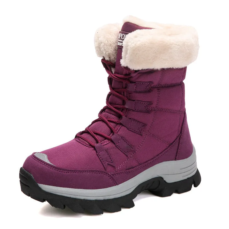 Women's Outdoor Fleece-lined Warm Snow Boots Cute/ Fashionable