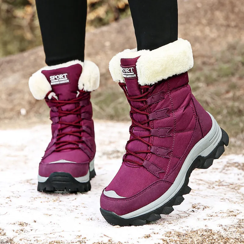 Women's Outdoor Fleece-lined Warm Snow Boots Cute/ Fashionable