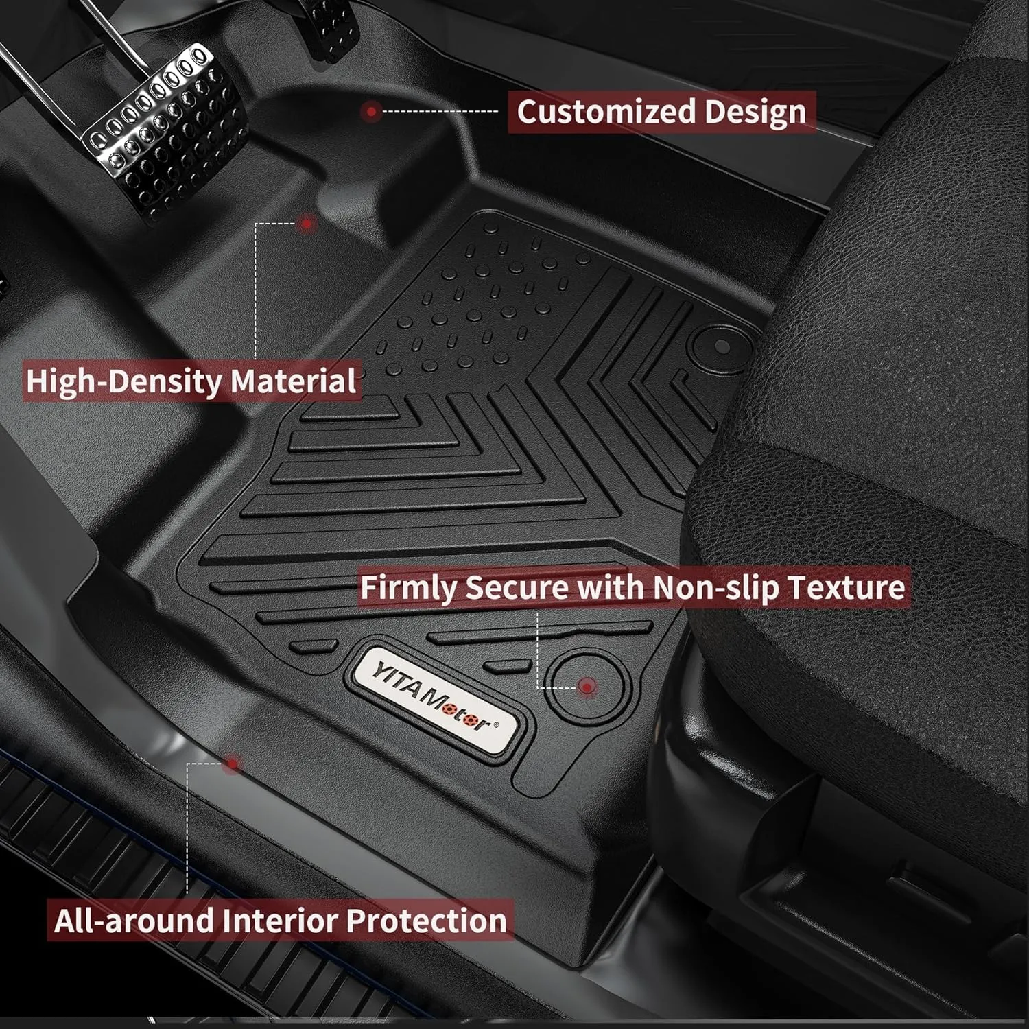 YITAMOTOR® Floor Mats & Cargo Liners Fit for 2018-2023 Chevrolet Traverse 7 Seats & 2024 Traverse Limited, Custom Fit All-Weather TPE Rubber Car Mats Liners Chevrolet Traverse Accessories