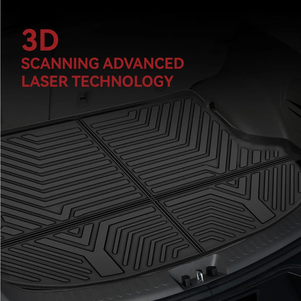 YITAMOTOR® Floor Mats Fit for 2021-2023 Hyundai Santa Fe Includes 2 Rows and Cargo Liner Set,TPE All-Weather Floor Mat Set Liners, Black