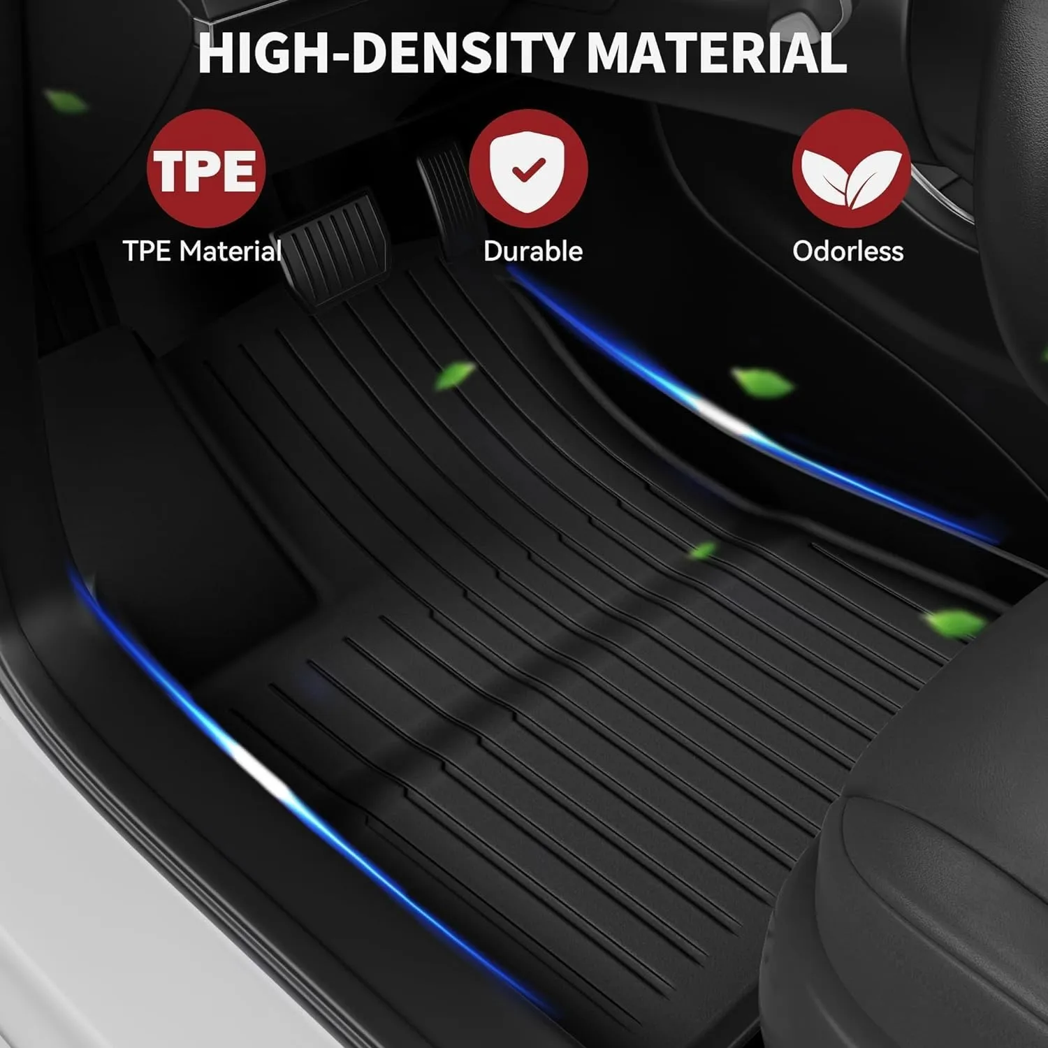 YITAMOTOR® Floor Mats Fit for 2024 Tesla Model 3 Highland, Full Cover Car Mats with Front Rear Cargo Mat TPE All-Weather Floor Mats Model 3 Accessories